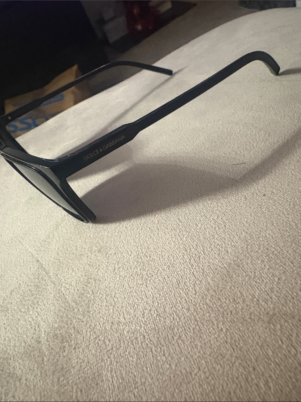 Dolce & Gabbana Matte Black Square Frame Sunglasses